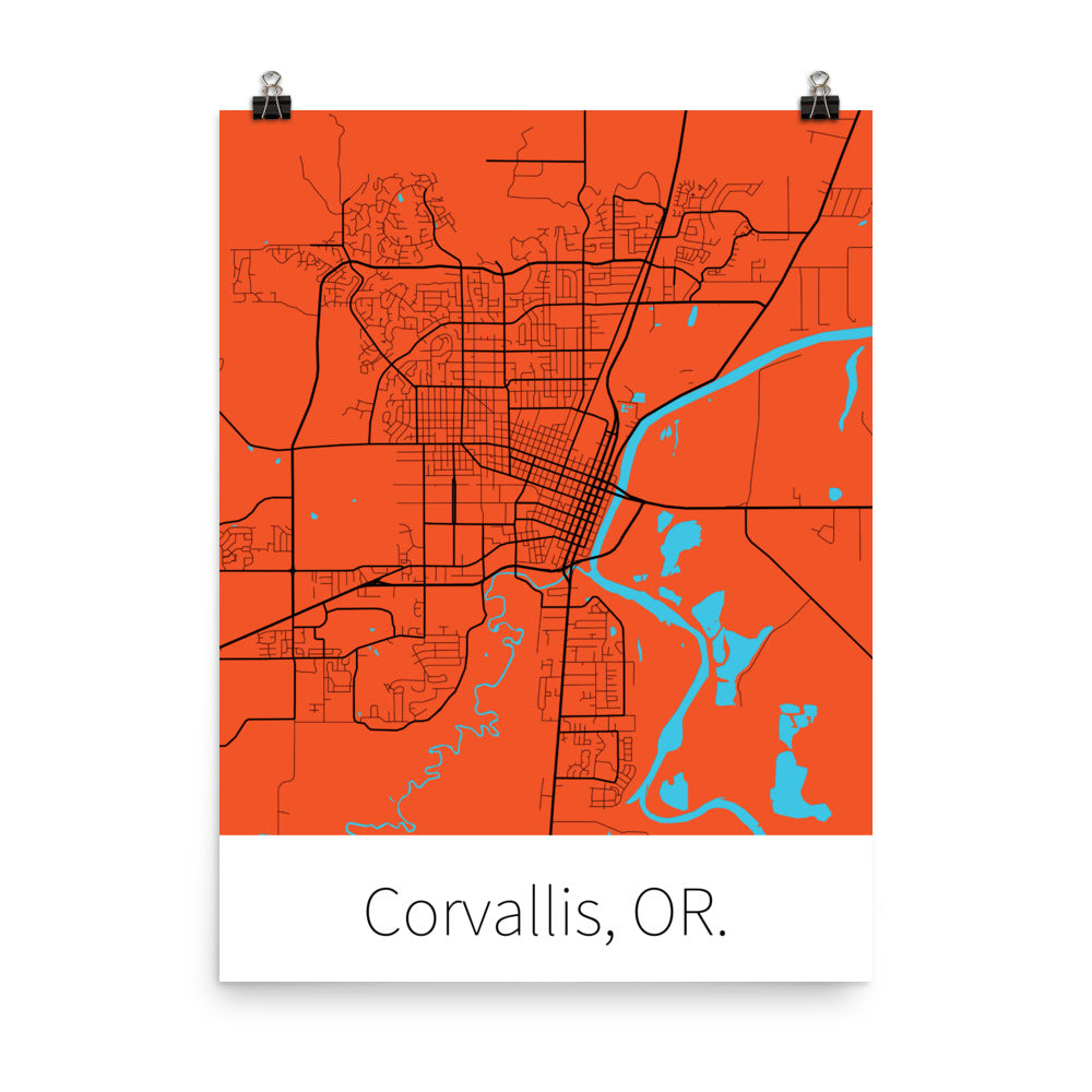 Corvallis, OR. - Orange & Black