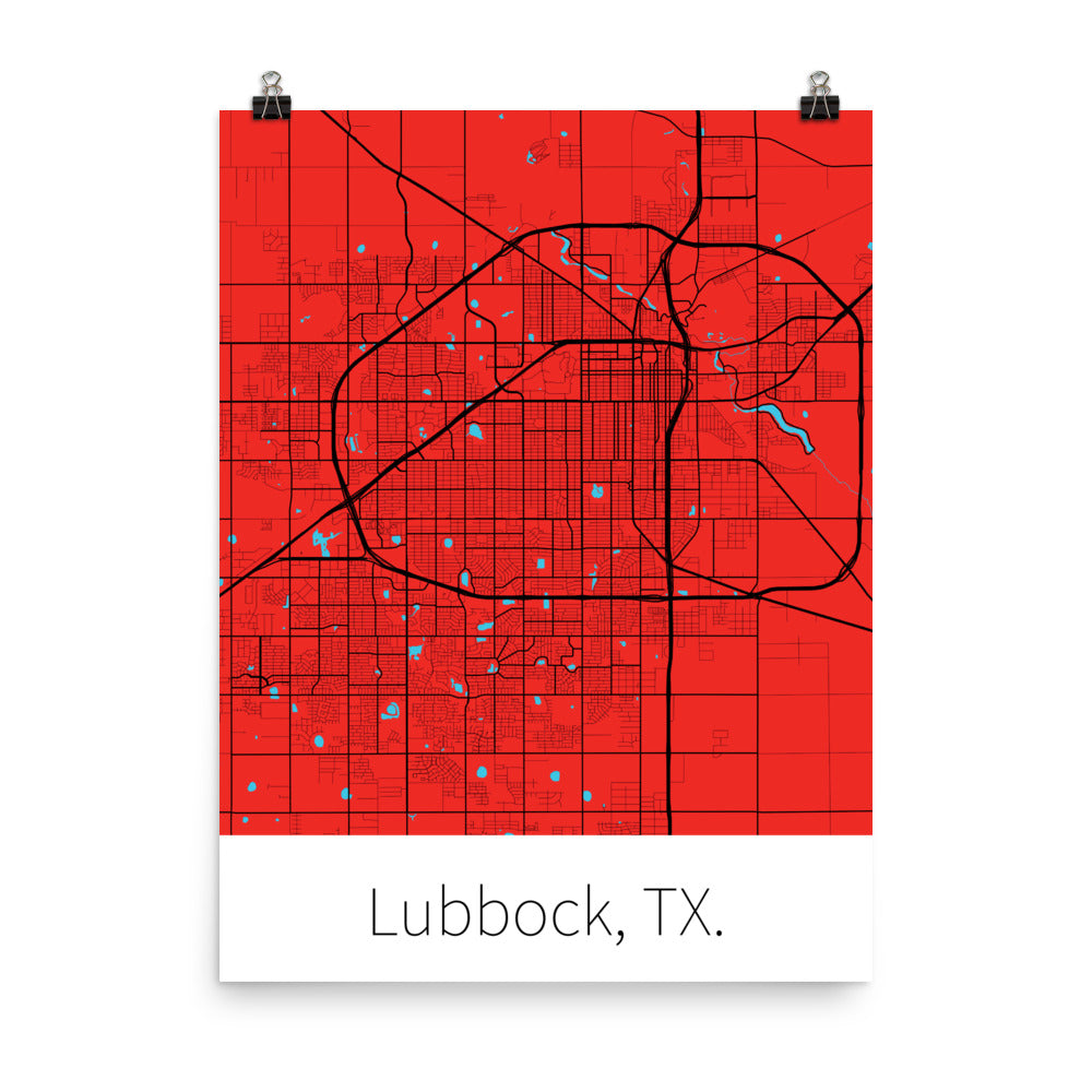 Lubbock, TX. - Red & Black