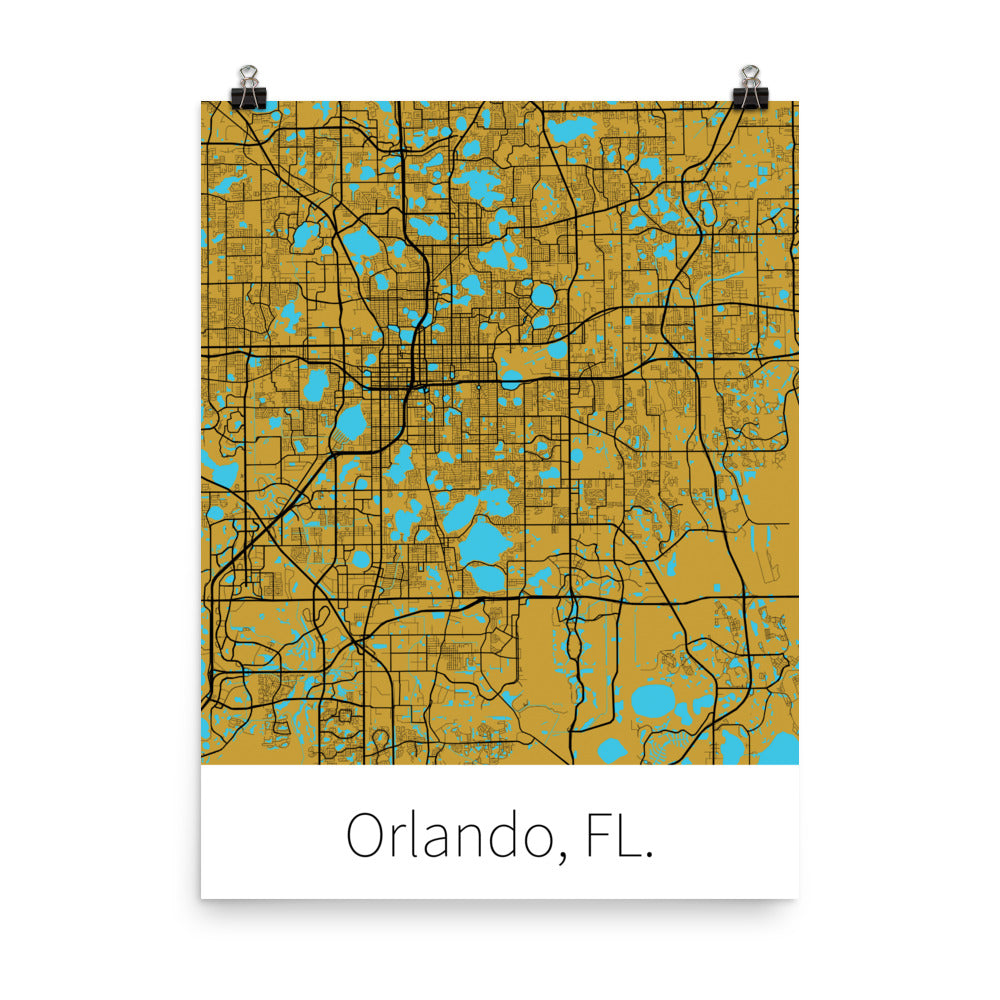 Orlando, FL. - Metallic Gold & Black