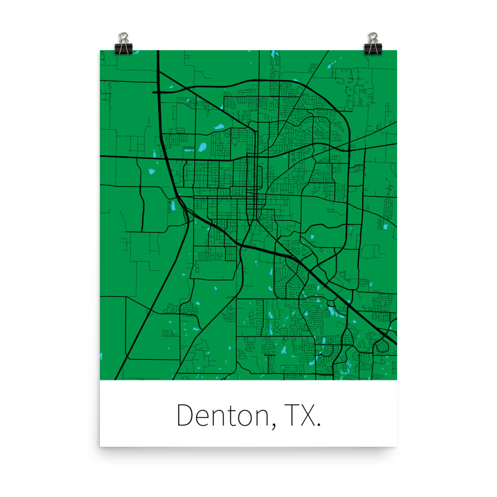 Denton, TX. - Green & Black