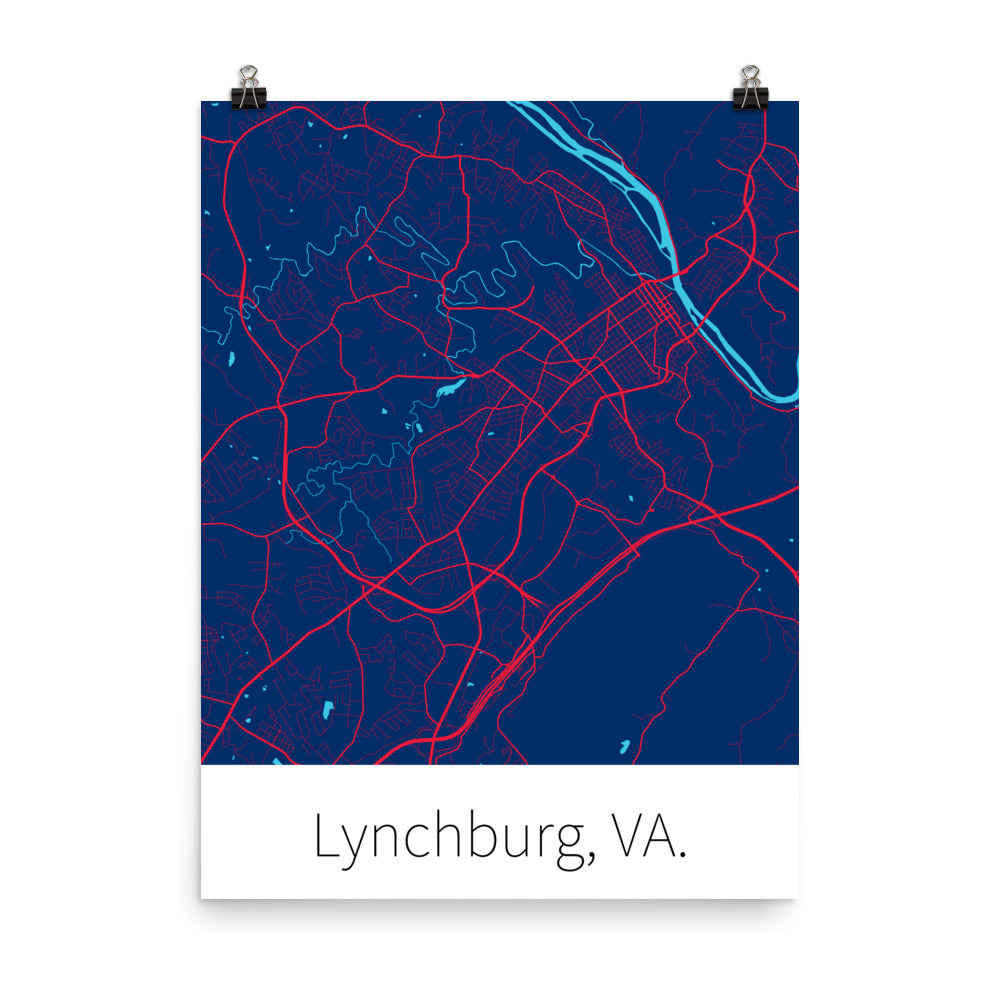 Lynchburg, VA. - Blue & Red