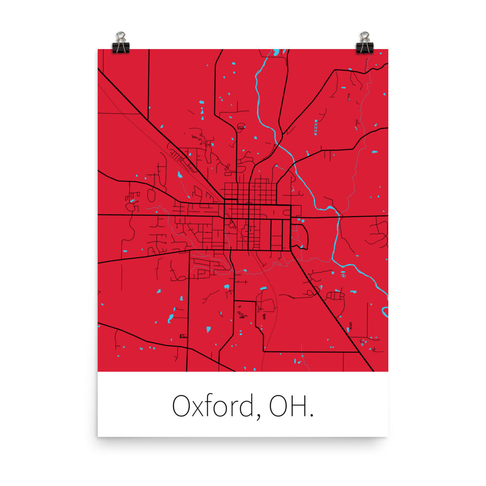 Oxford, OH. - Red & Black