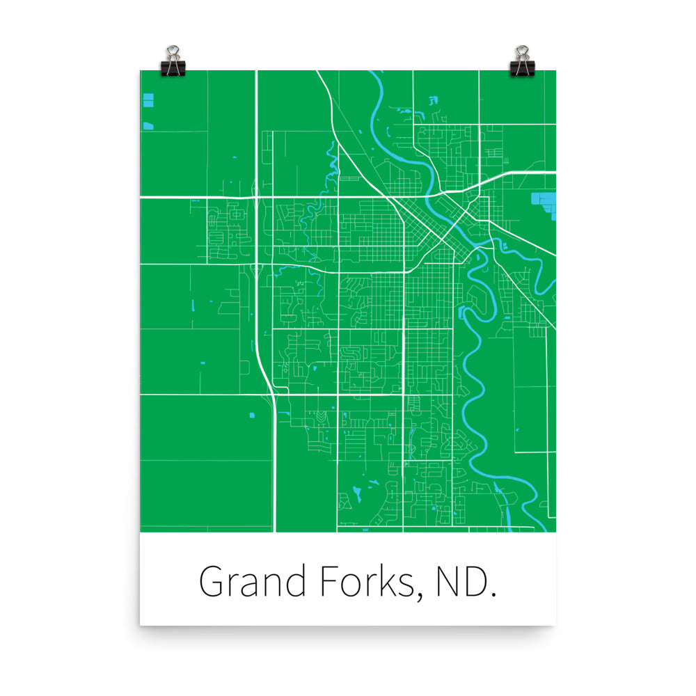 Grand Forks, ND. - UND Green & White