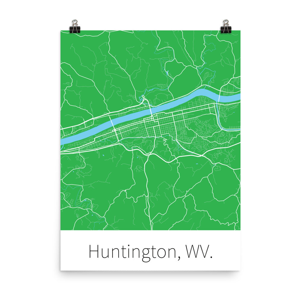 Huntington, WV. - Green & White