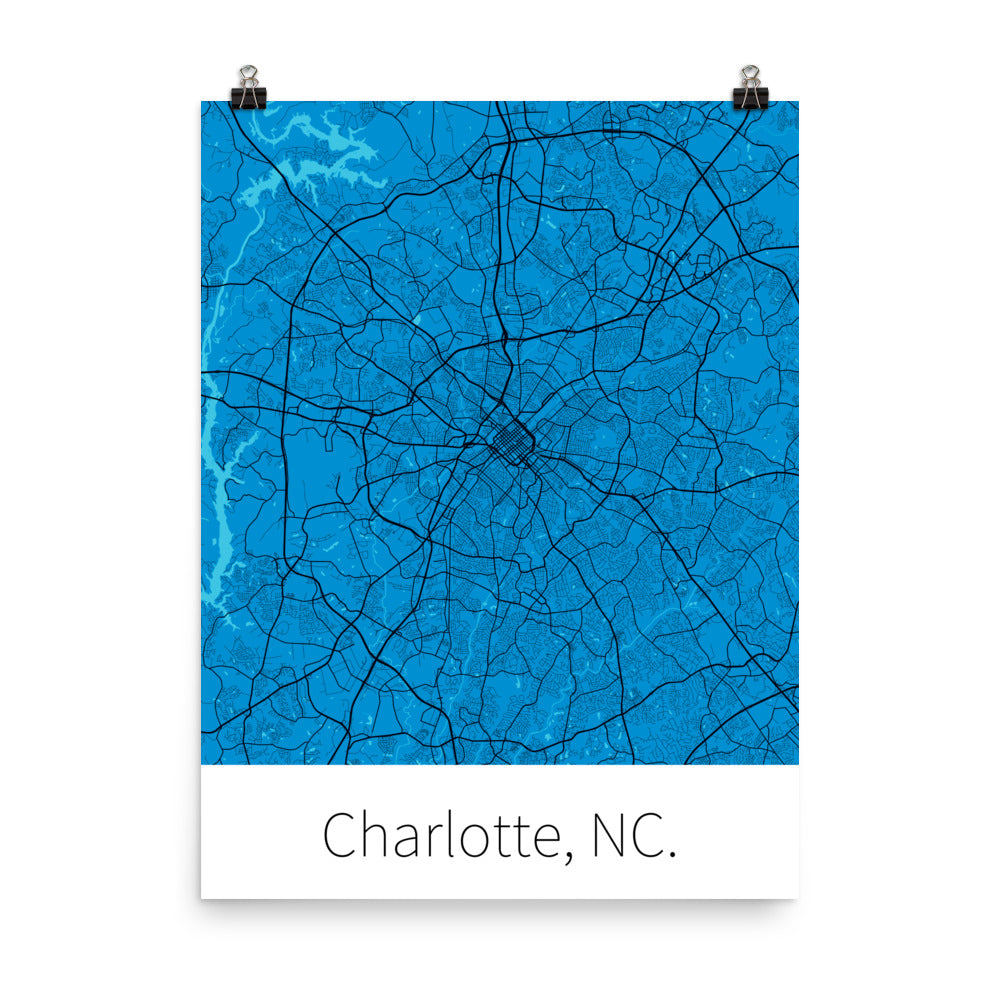 Charlotte, NC. - Carolina Blue & Black