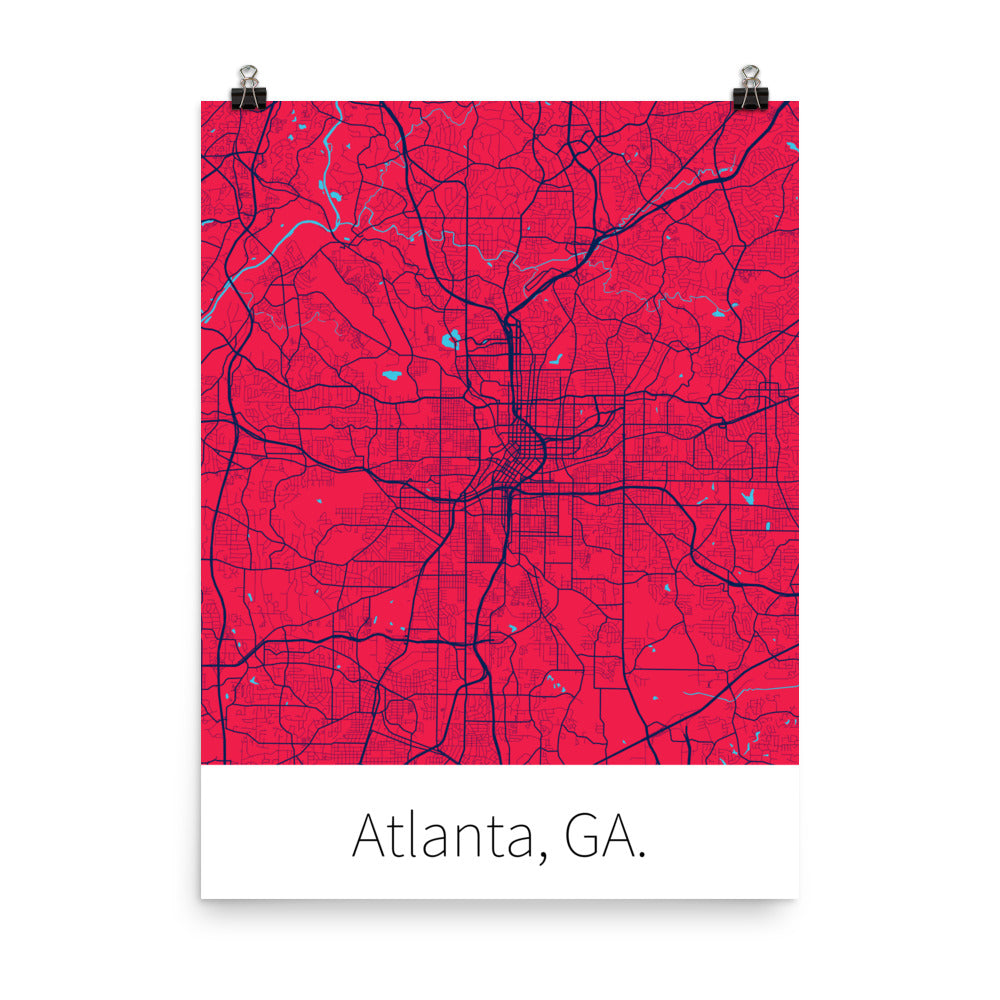 Atlanta, GA. - Scarlet & Navy