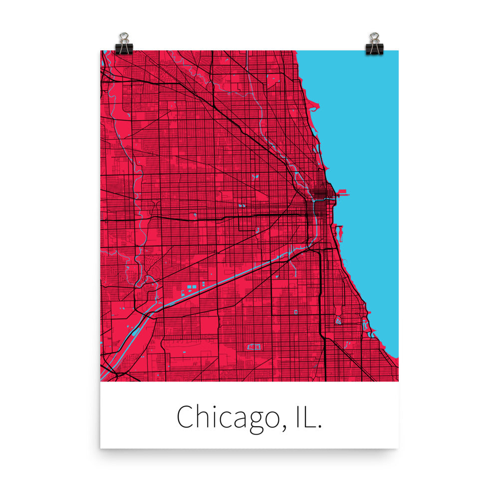 Chicago, IL. - Red & Black