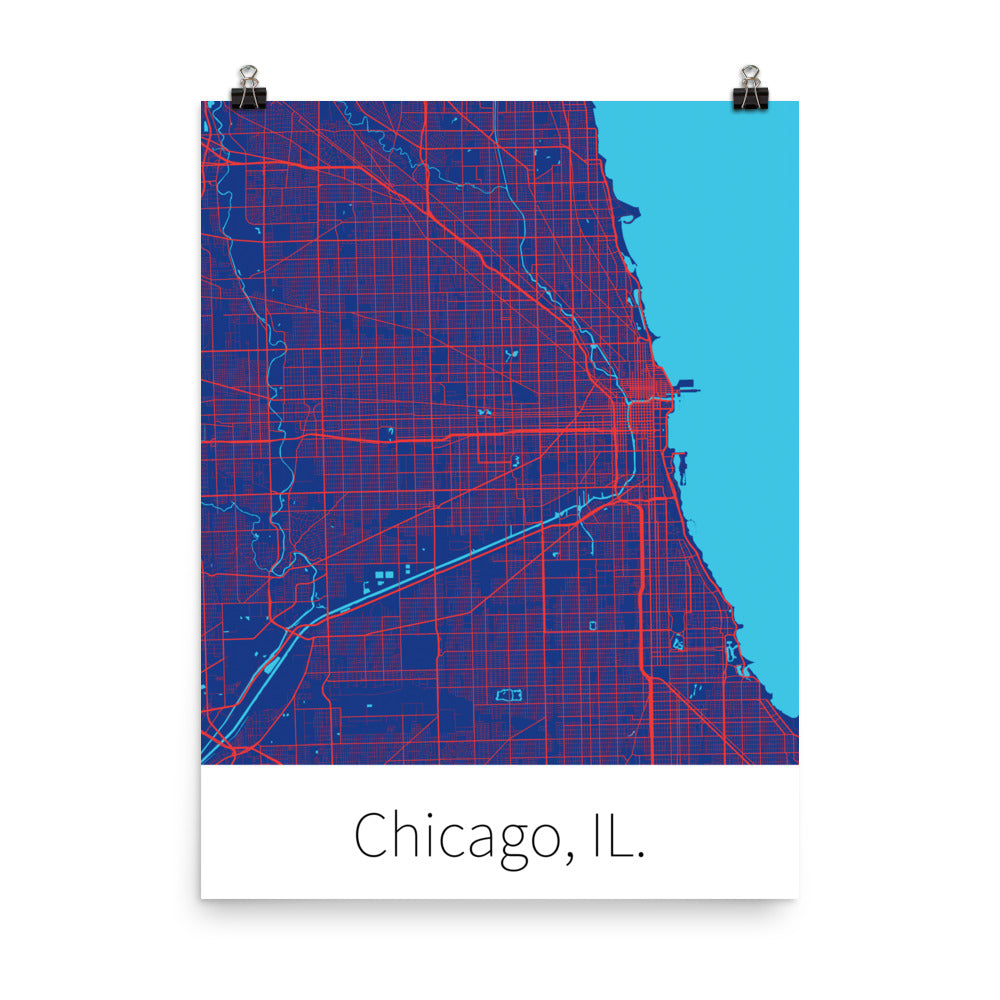 Chicago, IL. - Blue & Red