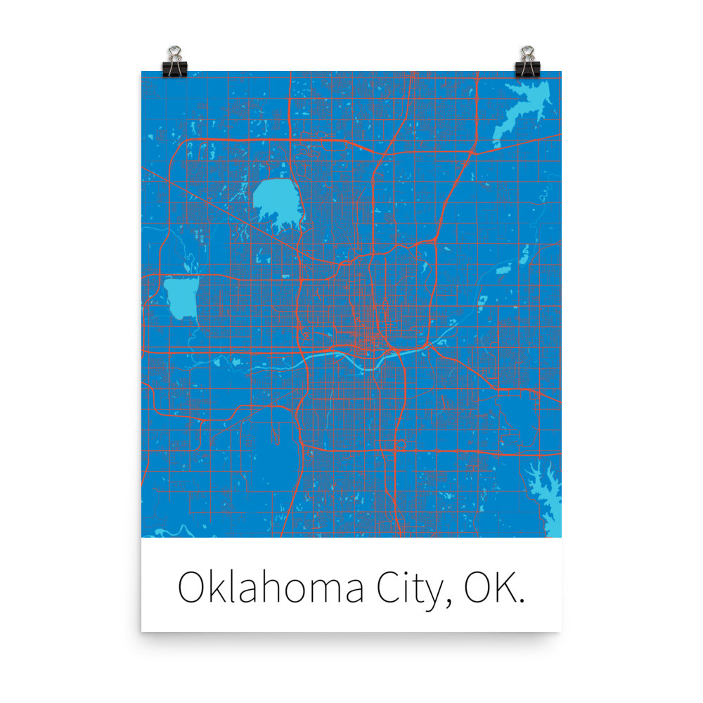 Oklahoma City, OK. - Blue & Orange