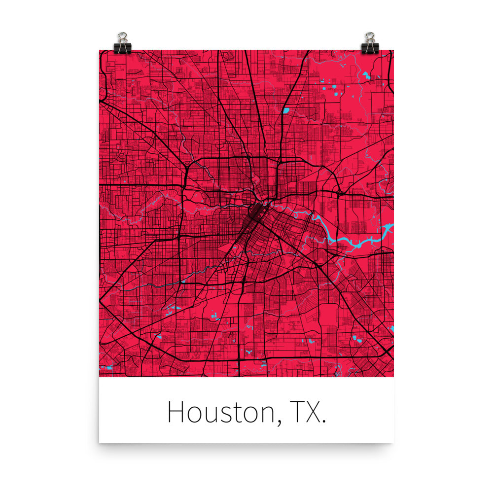 Houston, TX. - Red & Black