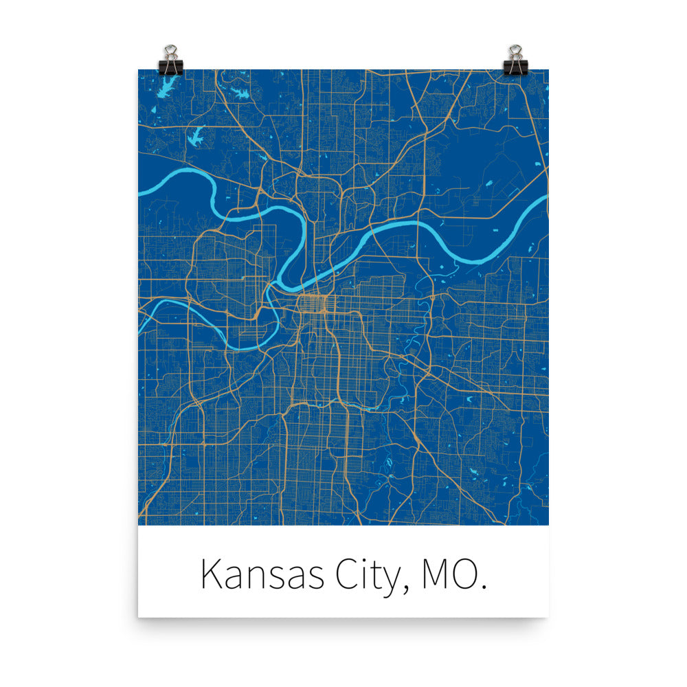 Kansas City, MO. - Royal Blue & Gold