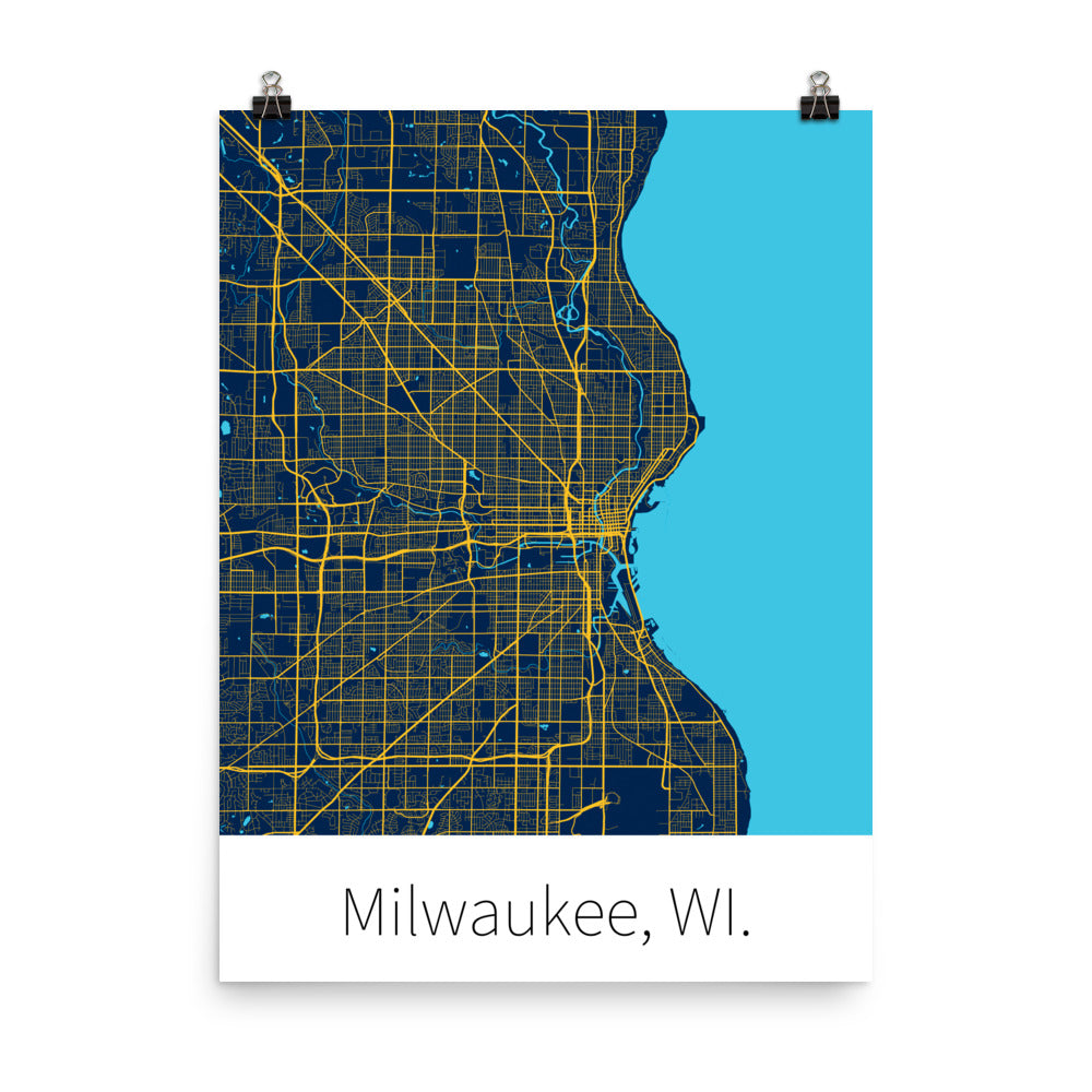 Milwaukee, WI. - Navy Blue & Yellow