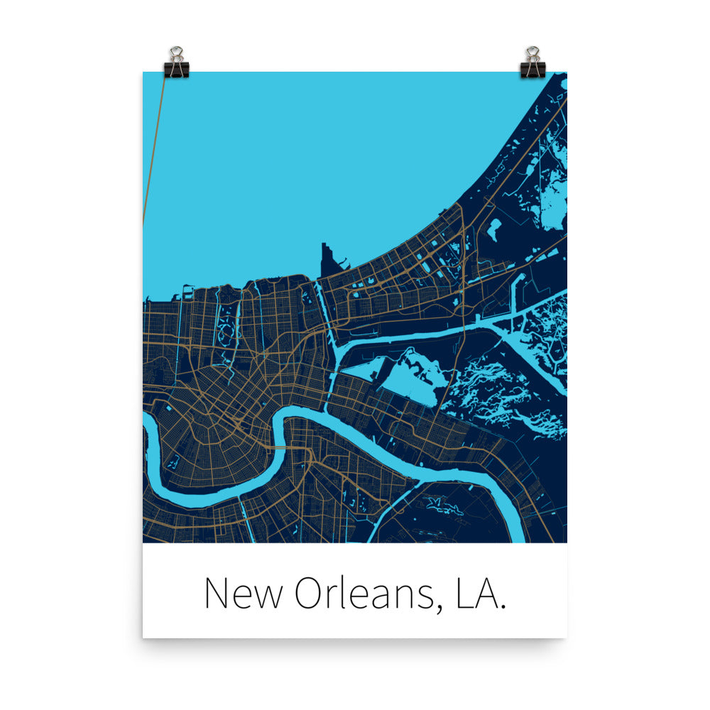 New Orleans, LA. - Navy & Gold