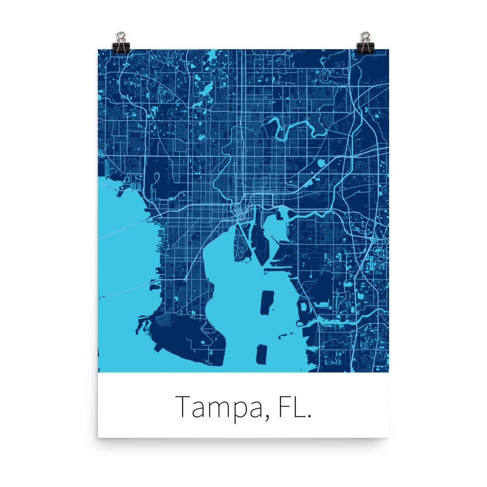 Tampa, FL. - Navy Blue & Columbia Blue