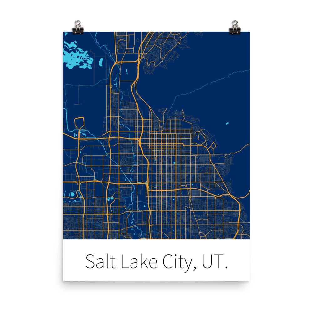 Salt Lake City, UT. - Navy & Yellow