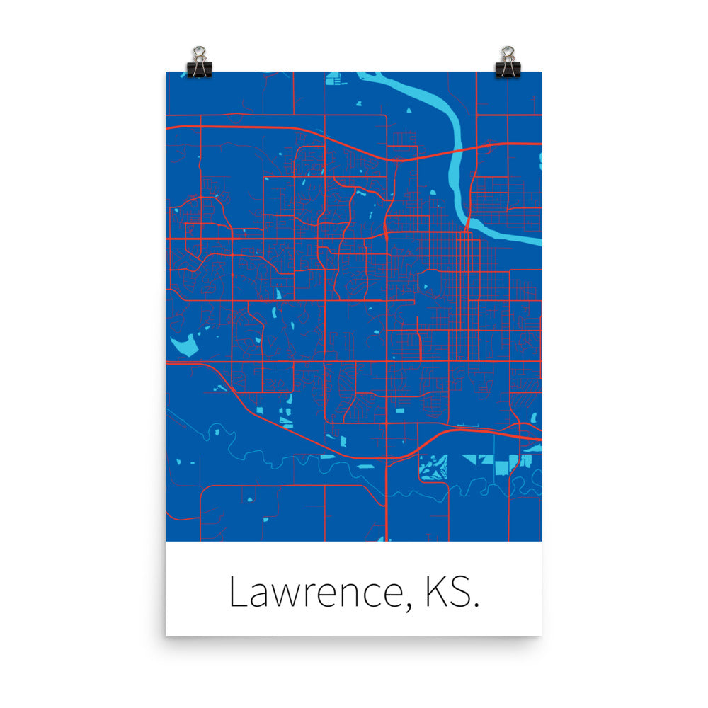 Lawrence, KS. - KU Blue & Crimson