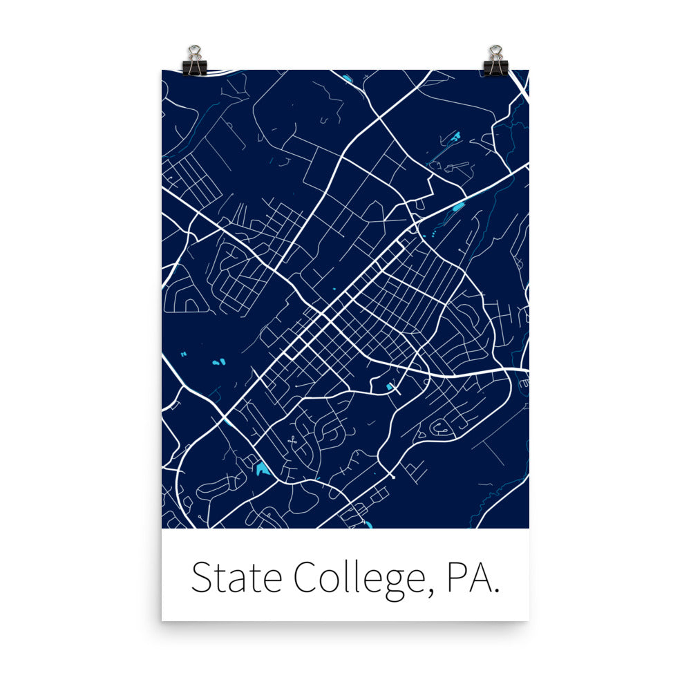 State College, PA. - Blue & White