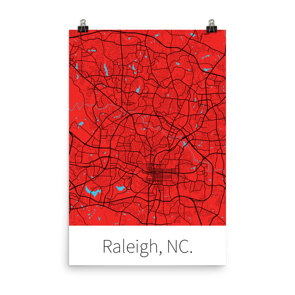 Raleigh, NC. - Red & Black