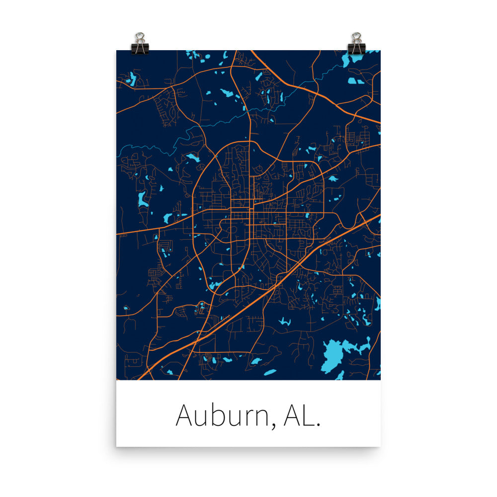 Auburn, AL. - Blue & Orange