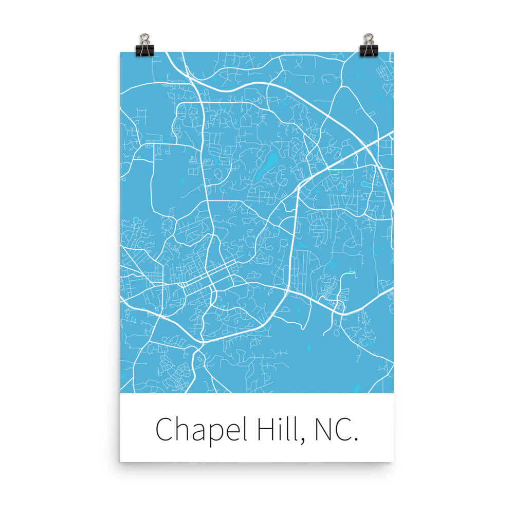 Chapel Hill, NC. - Carolina Blue & White