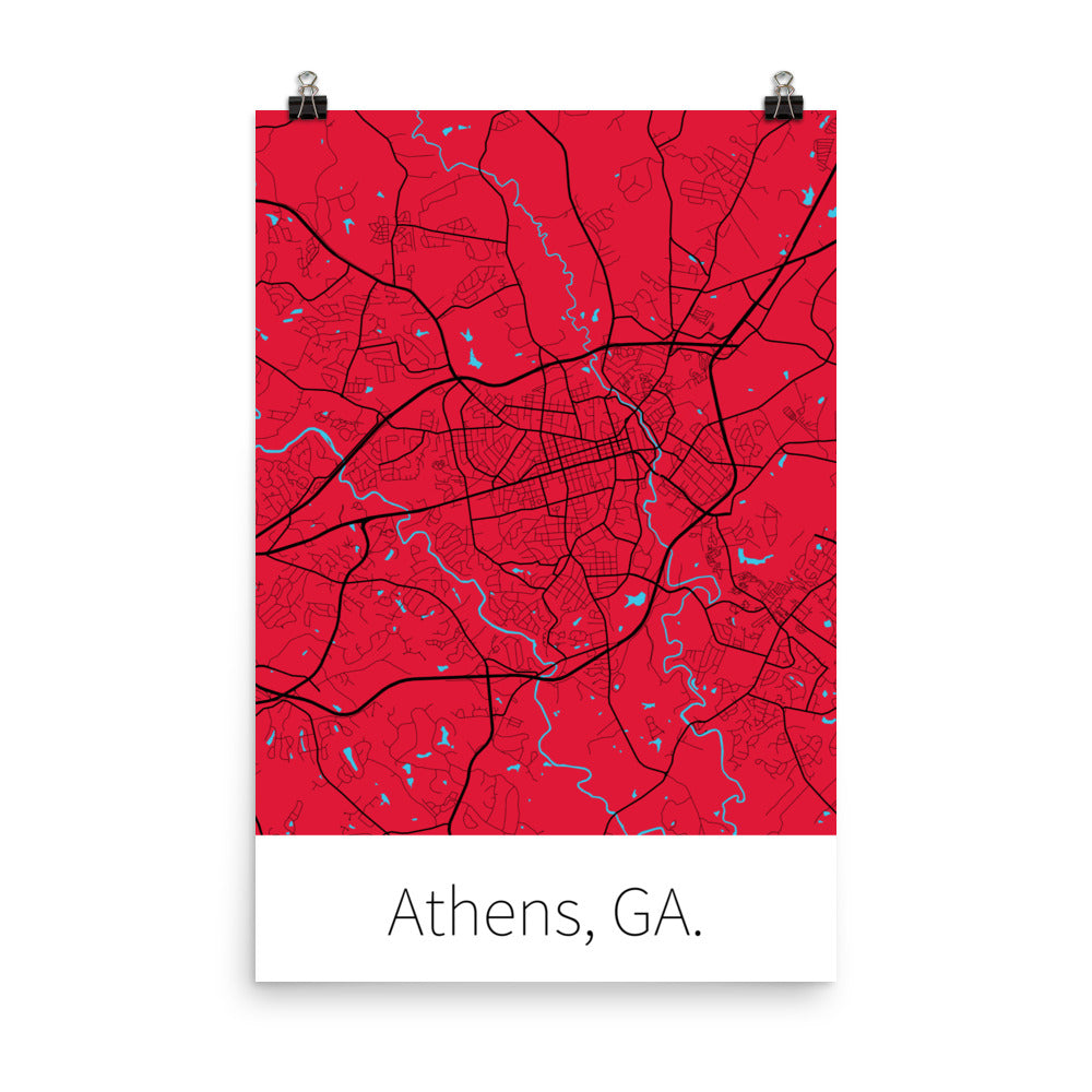 Athens, GA. - Red & Black