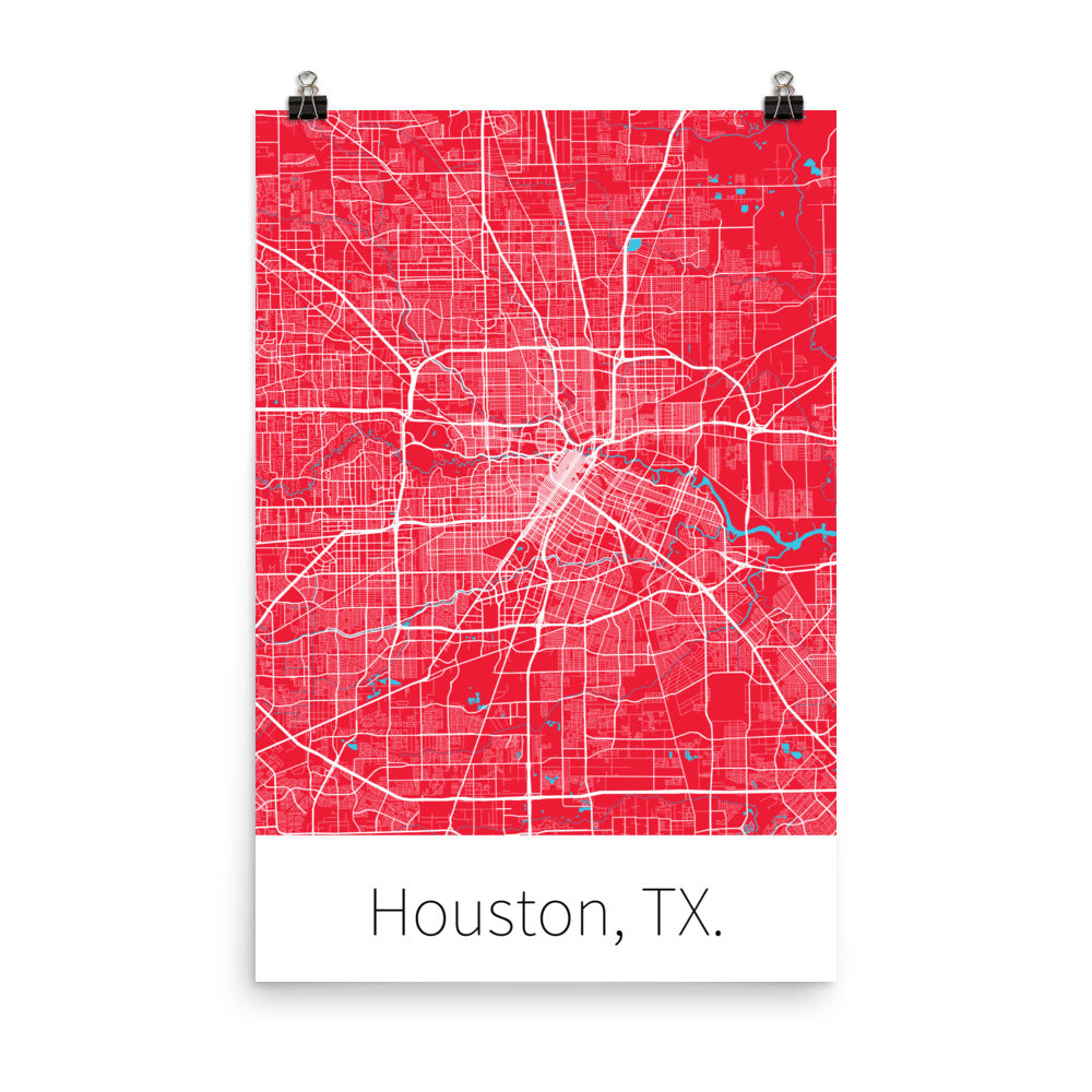 Houston, TX. - Red & White