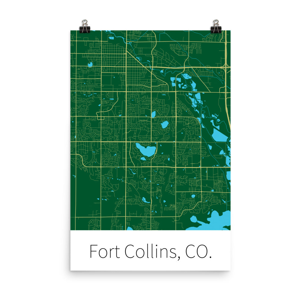 Fort Collins, CO. - Green & Gold