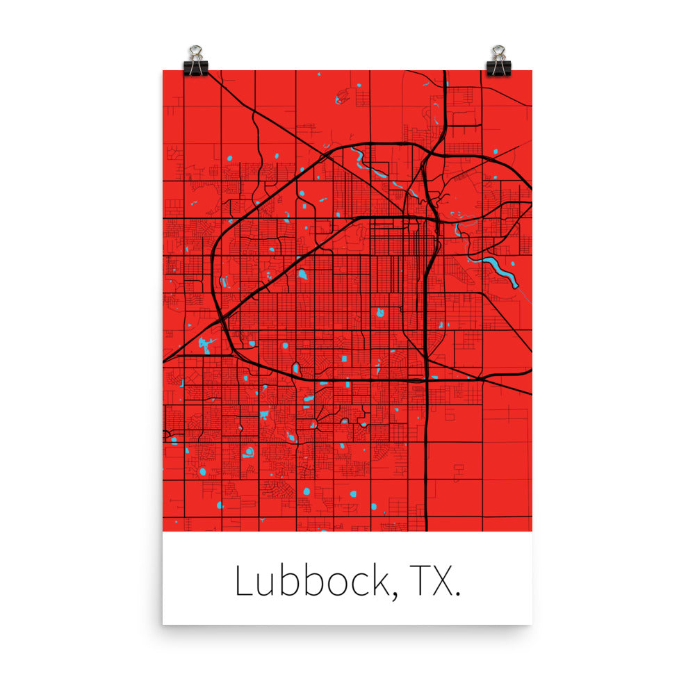 Lubbock, TX. - Red & Black