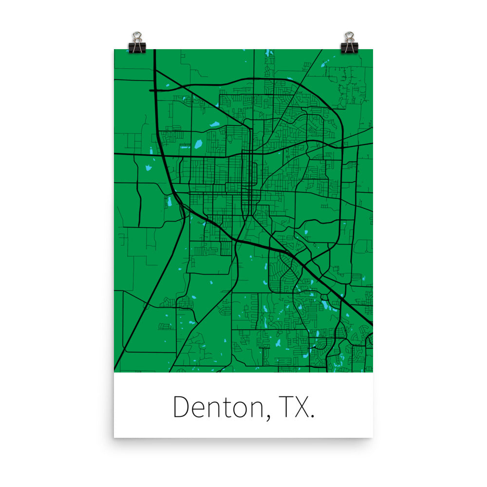 Denton, TX. - Green & Black