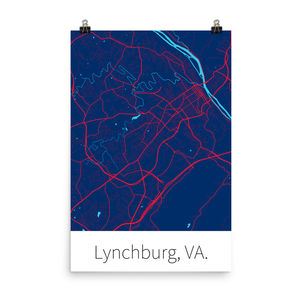 Lynchburg, VA. - Blue & Red