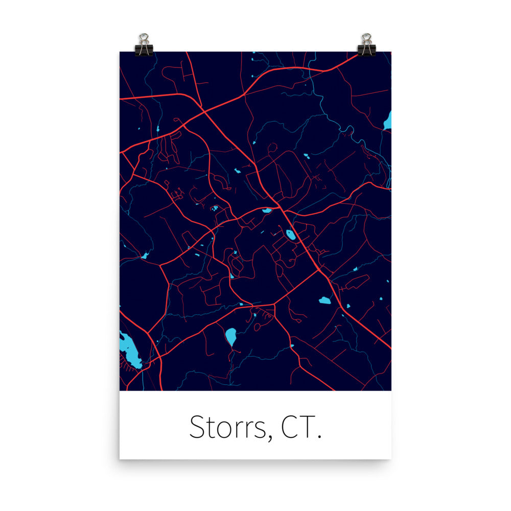 Storrs, CT. - Navy Blue & Red