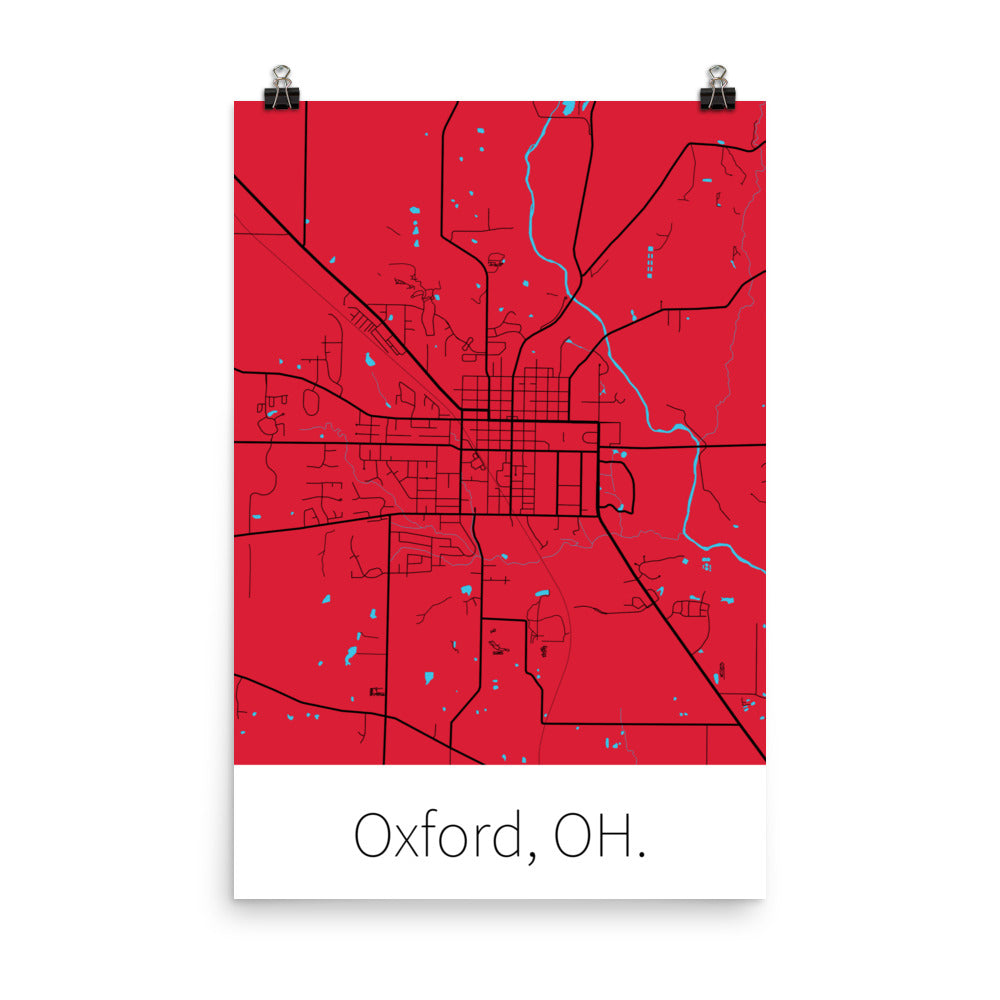 Oxford, OH. - Red & Black