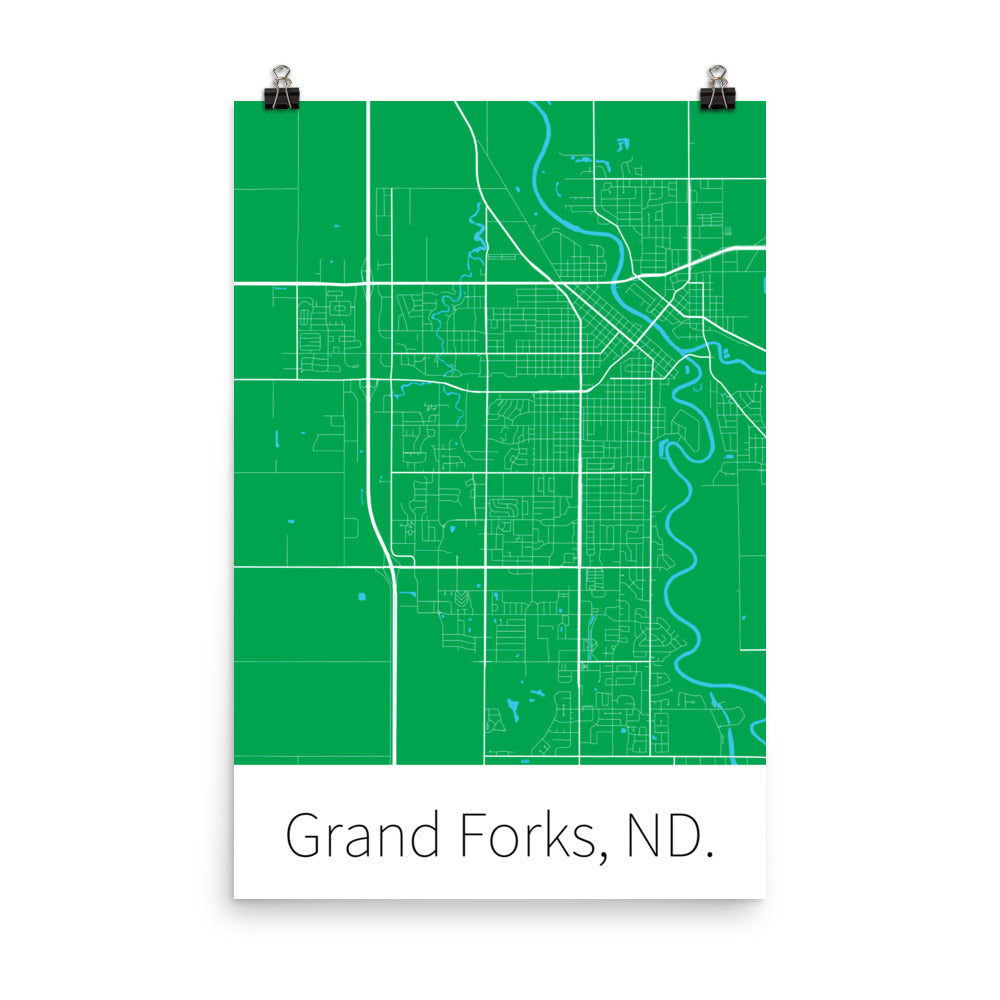 Grand Forks, ND. - UND Green & White