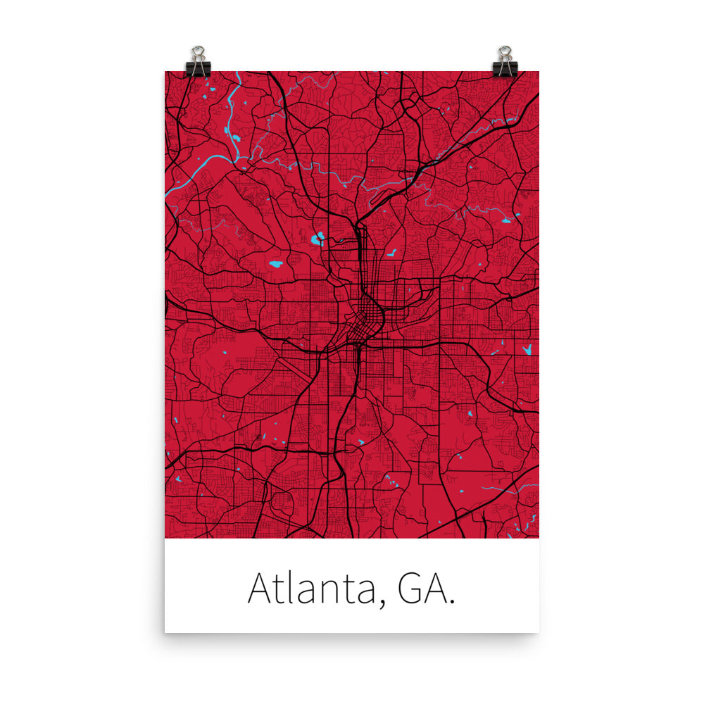 Atlanta, GA. - Red & Black