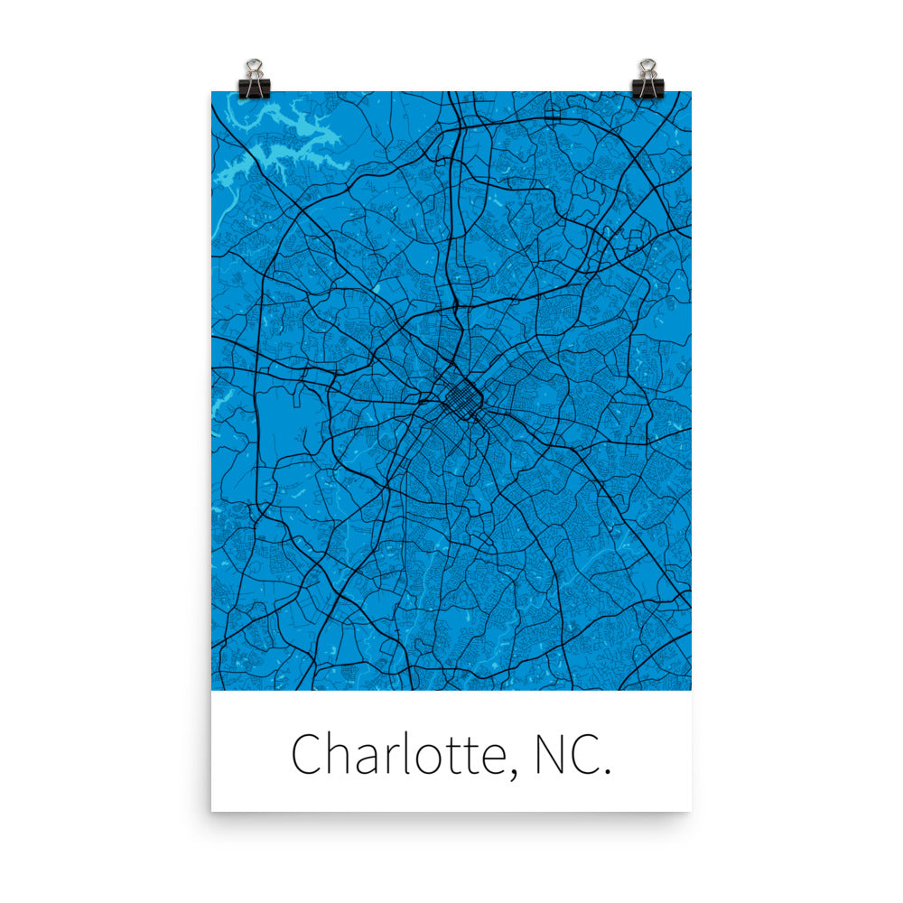 Charlotte, NC. - Carolina Blue & Black