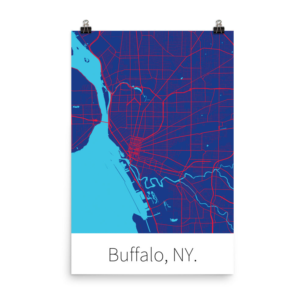 Buffalo, NY. - Blue & Red