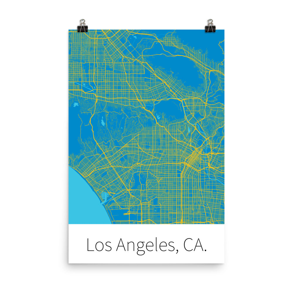 Los Angeles, CA. - Powder Blue & Sunshine Gold