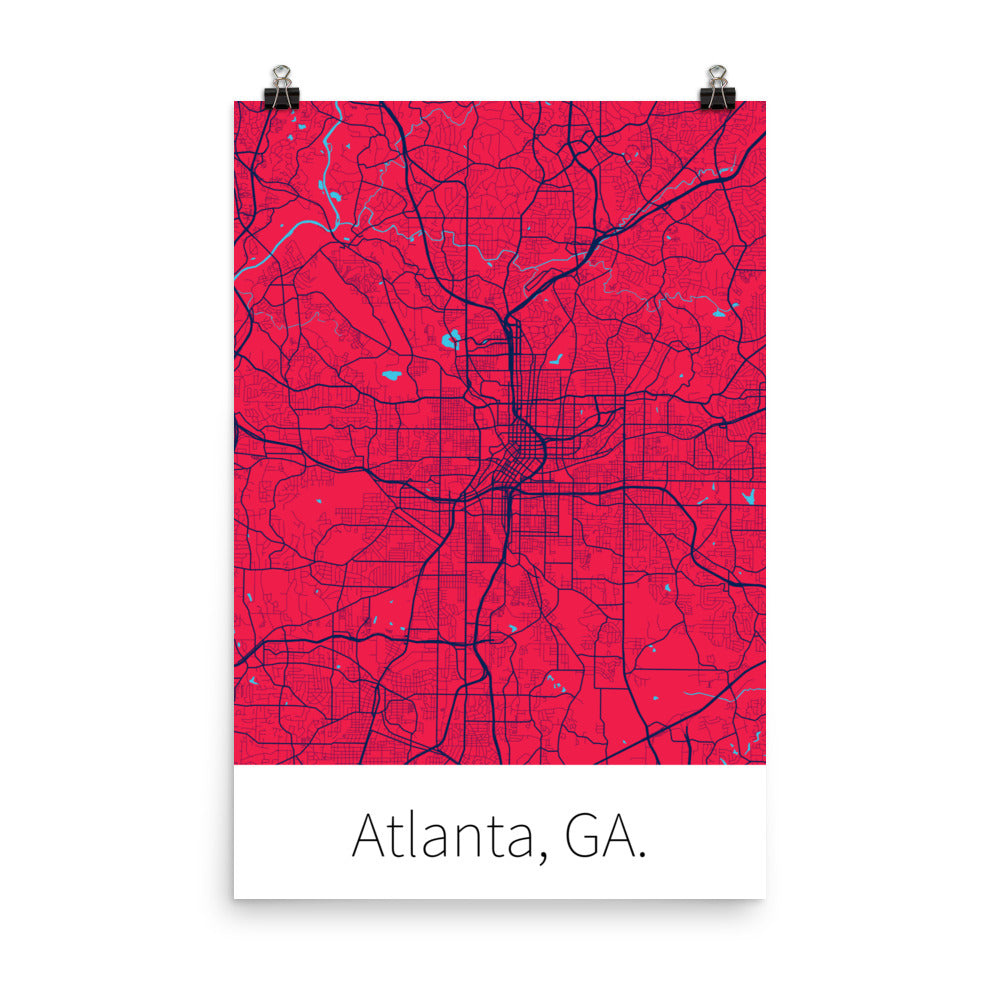 Atlanta, GA. - Scarlet & Navy