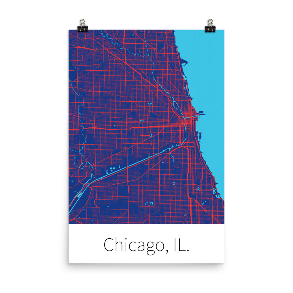 Chicago, IL. - Blue & Red