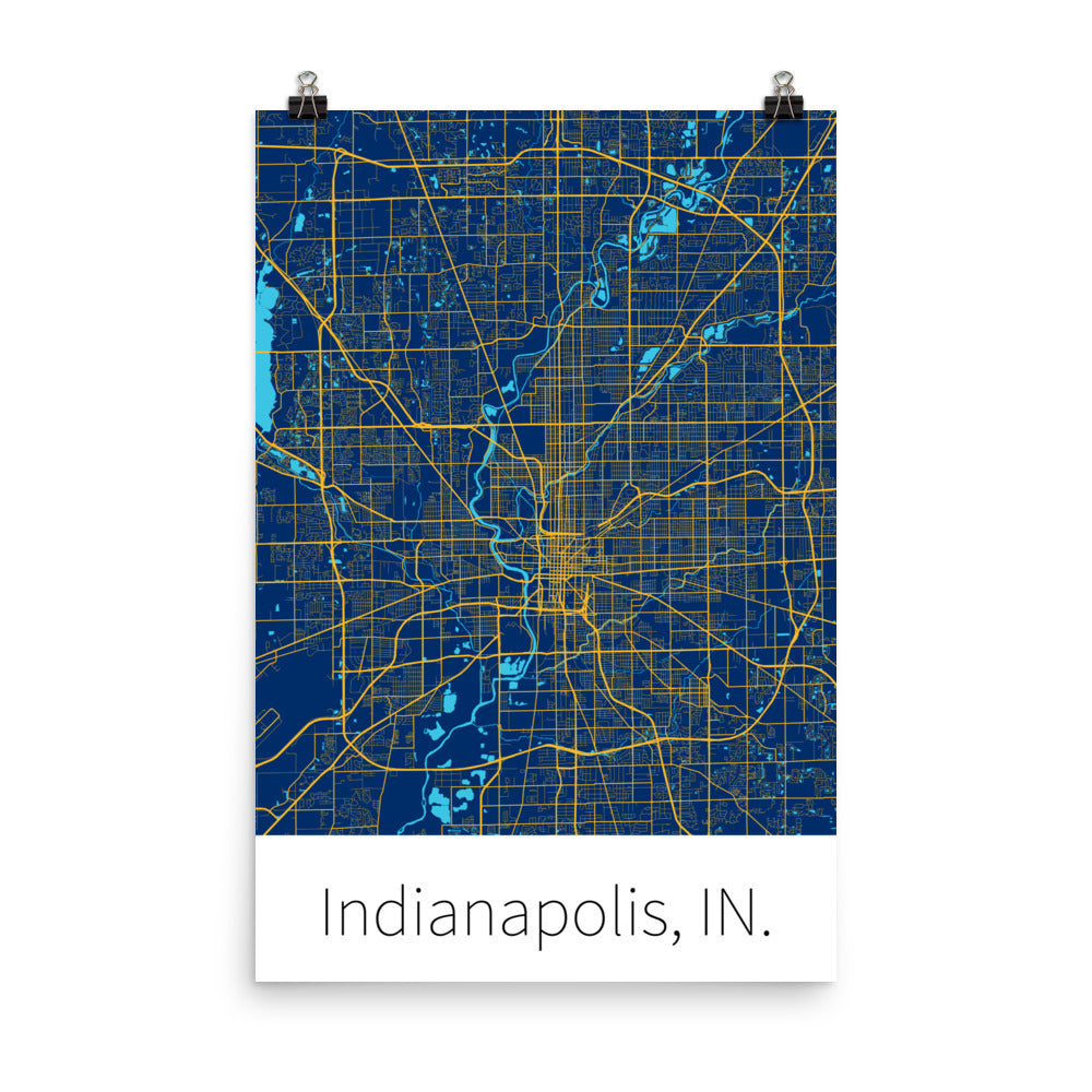 Indianapolis, IN. - Blue & Yellow