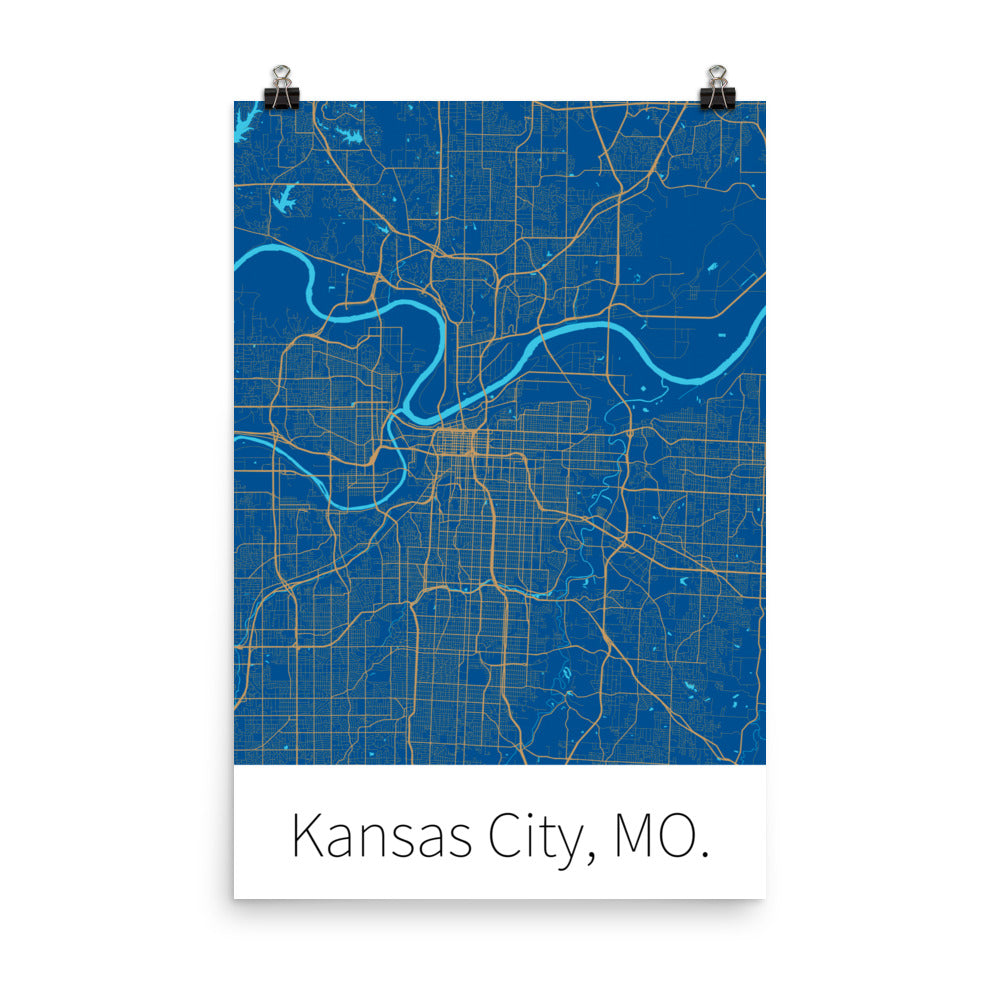 Kansas City, MO. - Royal Blue & Gold