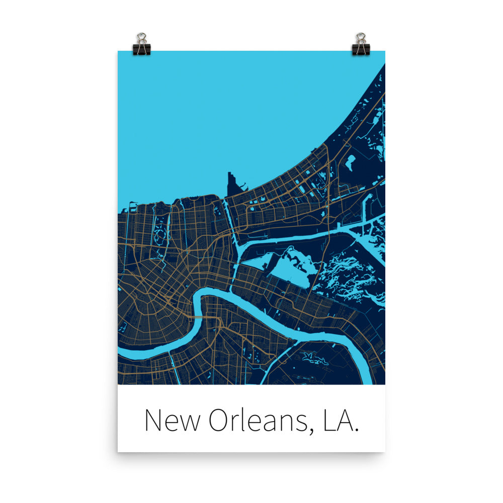 New Orleans, LA. - Navy & Gold