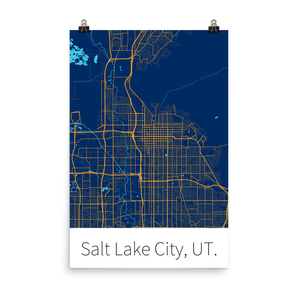 Salt Lake City, UT. - Navy & Yellow