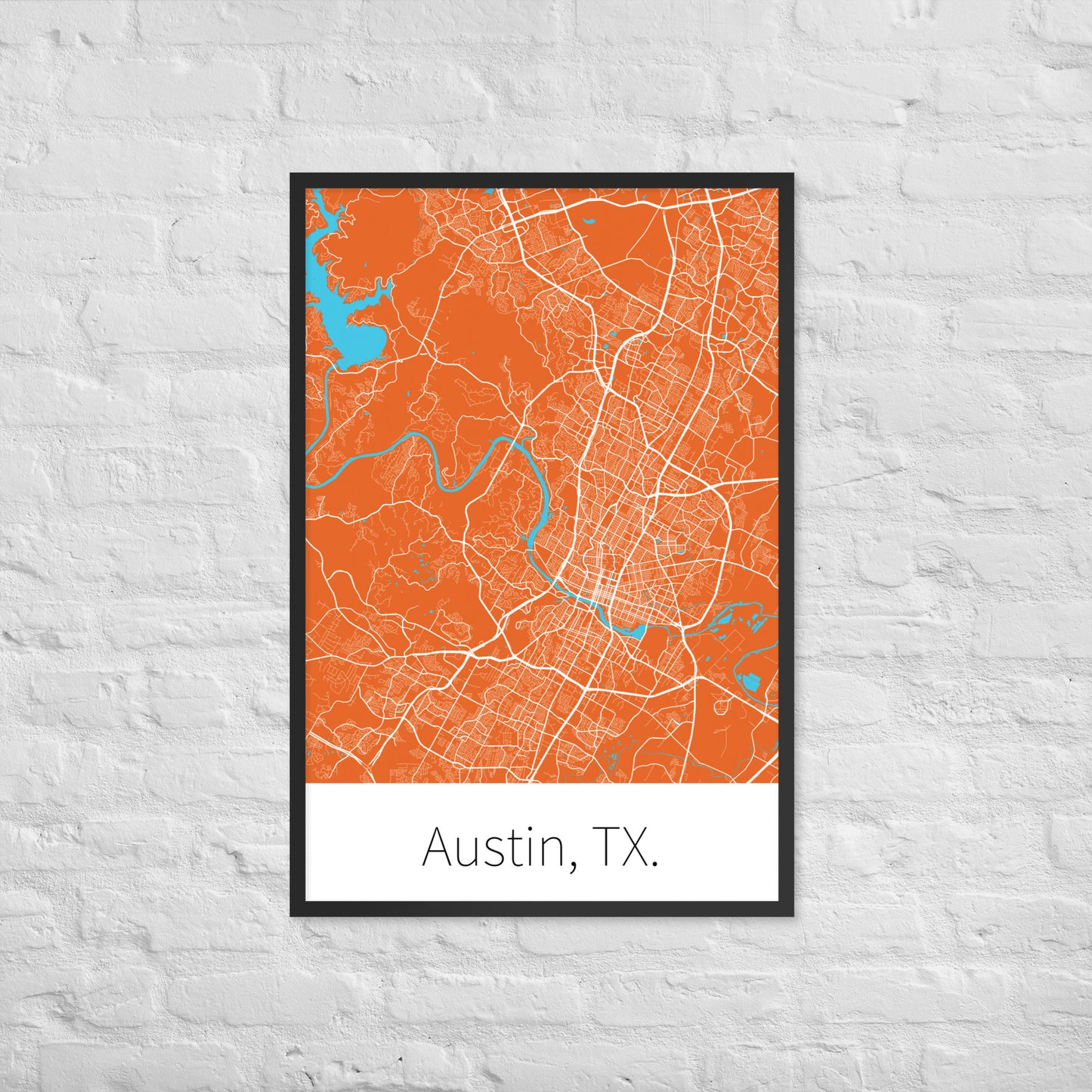 Austin, TX. - Burnt Orange & White