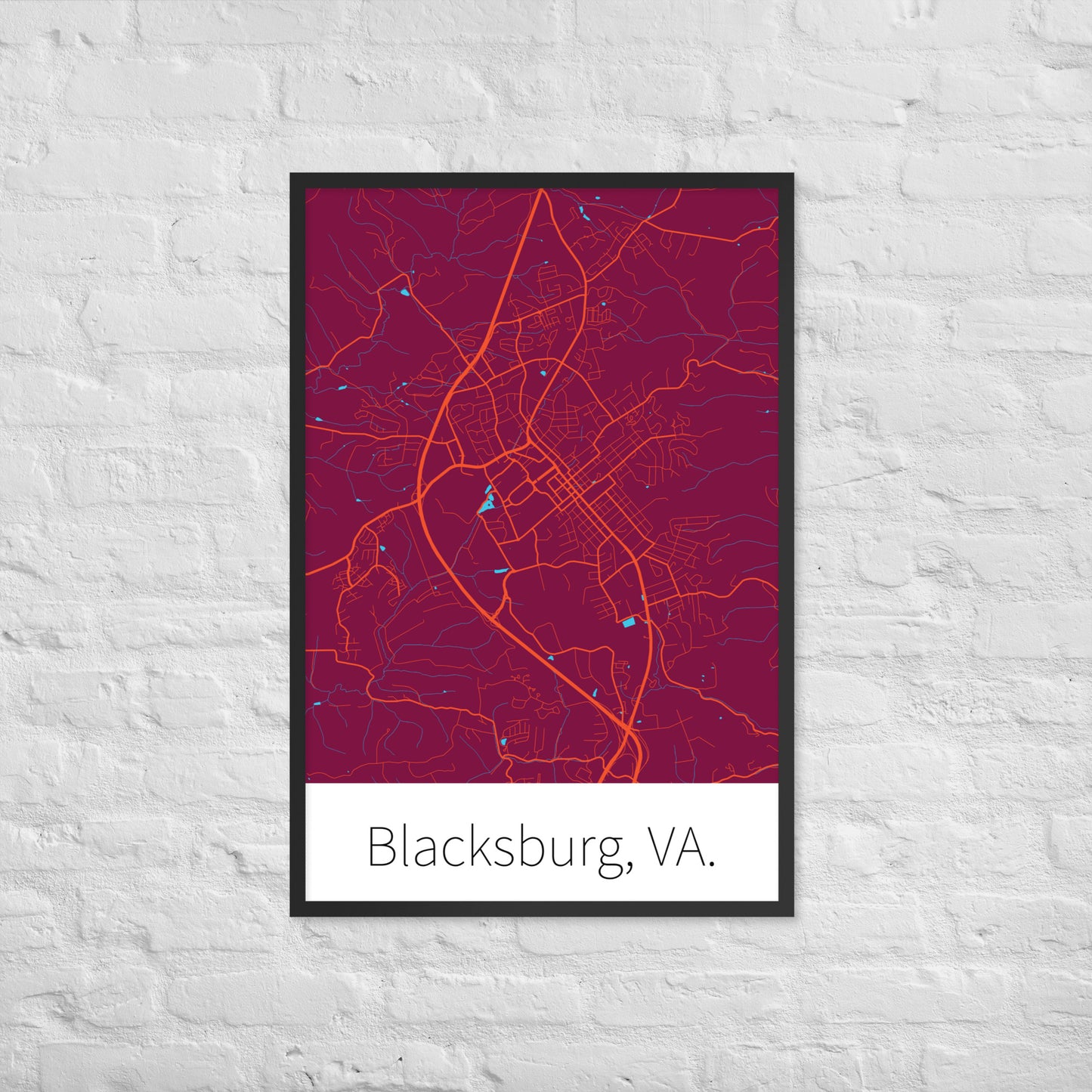 Blacksburg, VA. - Chicago Maroon & Burnt Orange