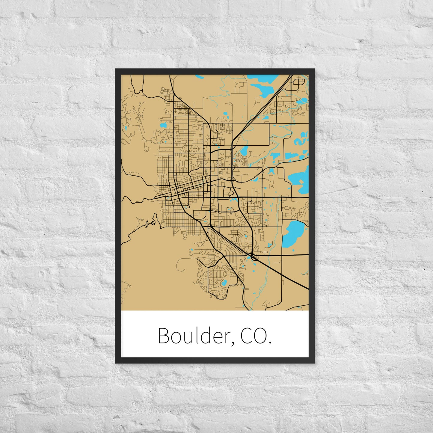 Boulder, CO. - Gold & Black