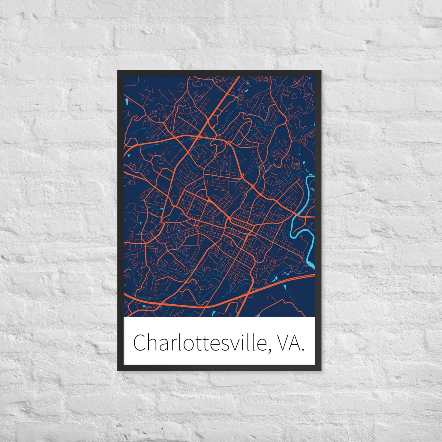 Charlottesville, VA. - Jefferson Blue & Cavalier Orange