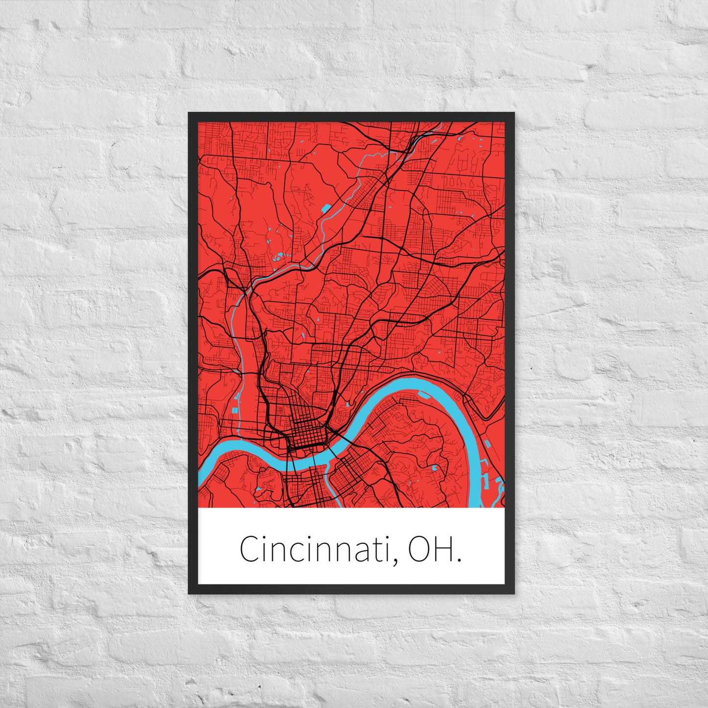 Cincinnati, OH. - Red & Black