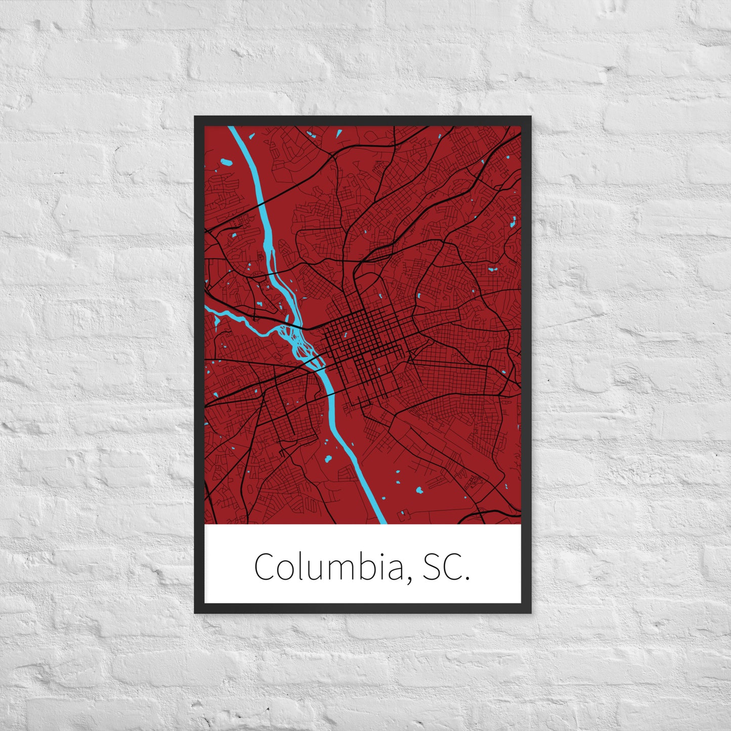 Columbia, SC. - Garnet & Black