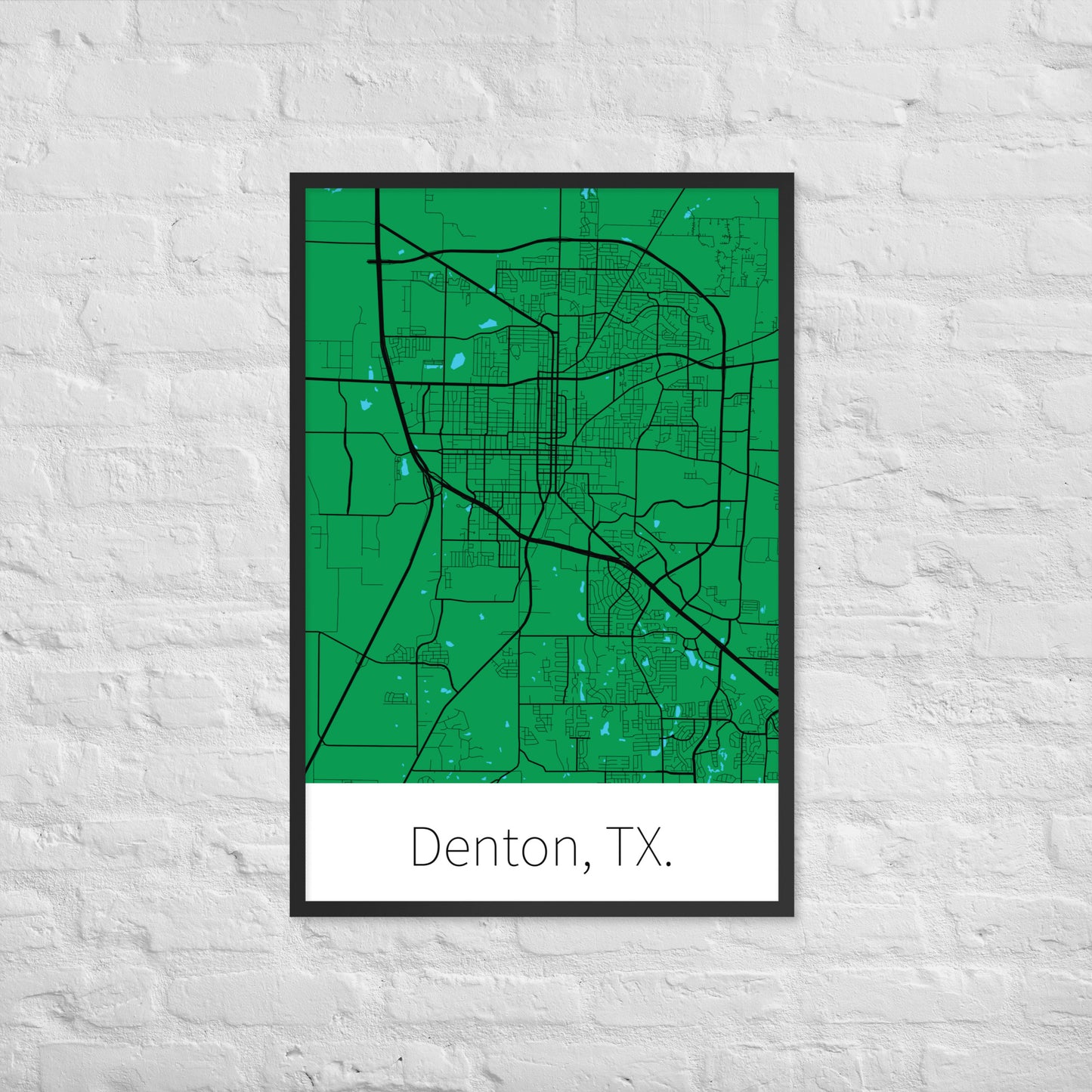 Denton, TX. - Green & Black